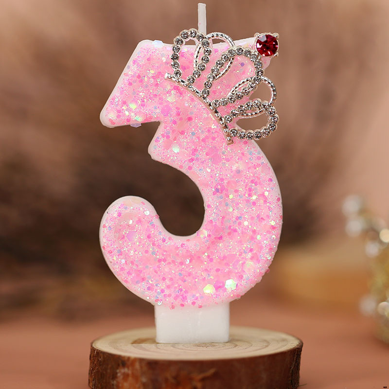 Resin Art Alphabet - Свечи с цифрами для торта, свеча