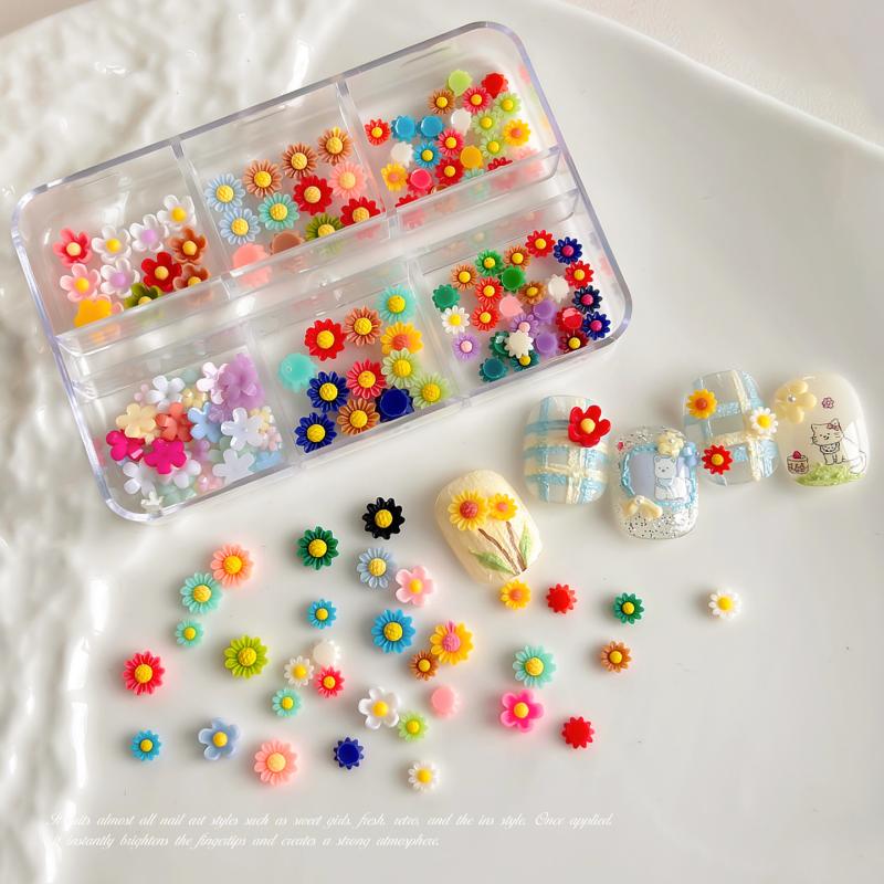 Resin Art Using Flowers - Набор для дизайна ногтей: летние 3D-украшения