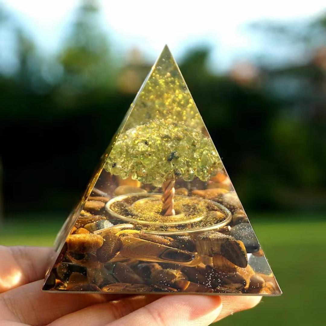 Resin Art Tree - 1 шт. перидот с тигровым глазом,