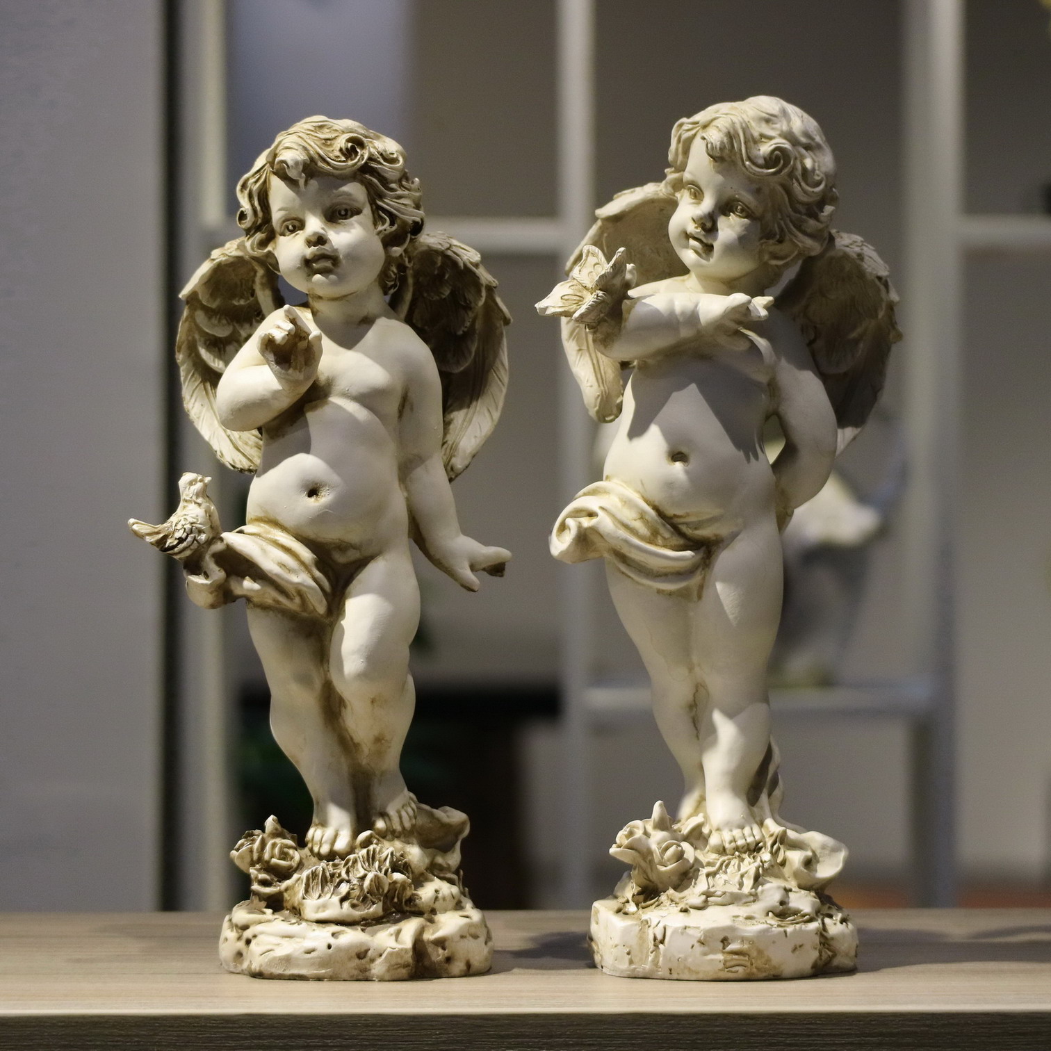 Resin Art For Wedding Gift - Ретро-фигурка ангела из смолы, 29 см,