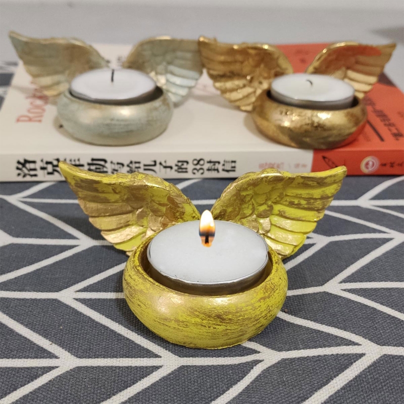 Resin Art For Wedding Gift - Подсвечник с крыльями ангела, статуя из