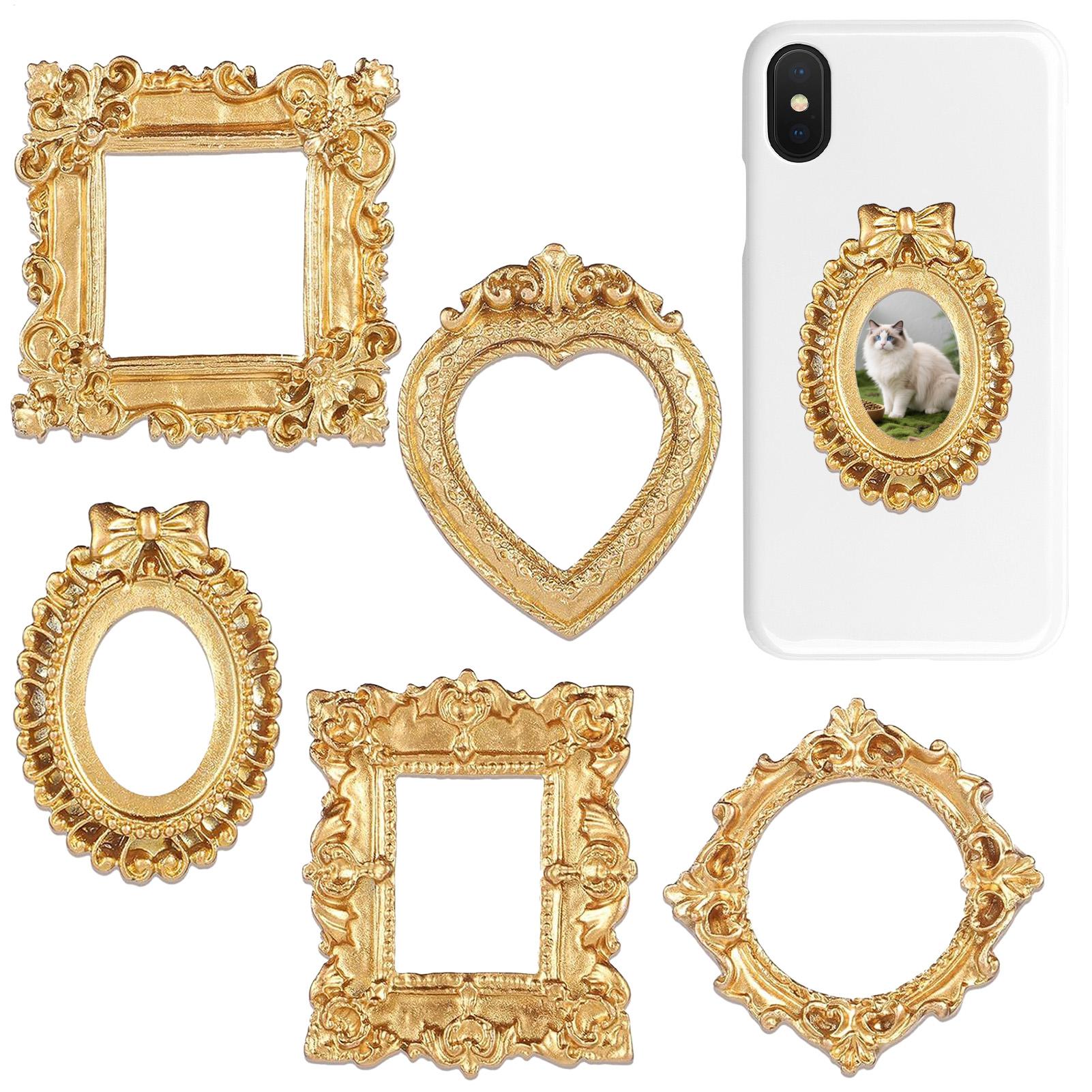 Resin Art Photo Frame - Набор из 5/9 золотых винтажных фоторамок: