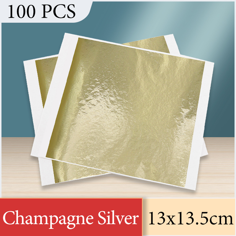 Gold Leaf Foil - 13x13,5 см, бумага из серебряной фольги