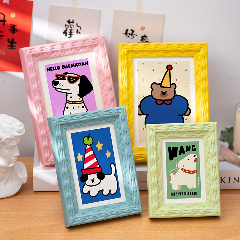 Resin Art Photo Frame - Красочная фоторамка 5 дюймов-A4 для дома,