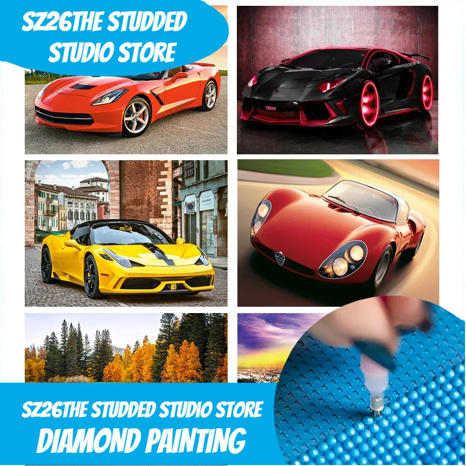 Resin Art Images - Sz26 The Studded Peinture diamant Lamborghini