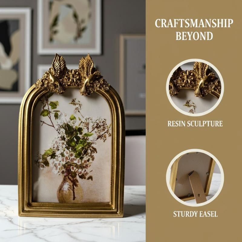 Resin Art Photo Frame - Овальная фоторамка для декора стола и