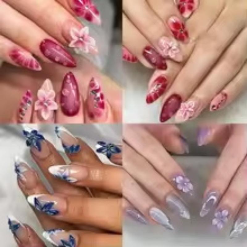 Resin Art Using Flowers - Силиконовая 3D-форма для дизайна ногтей с