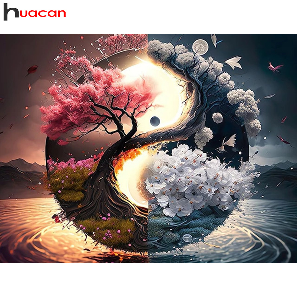 Resin Art Tree - Алмазная 5D картина Huacan «сделай сам»,