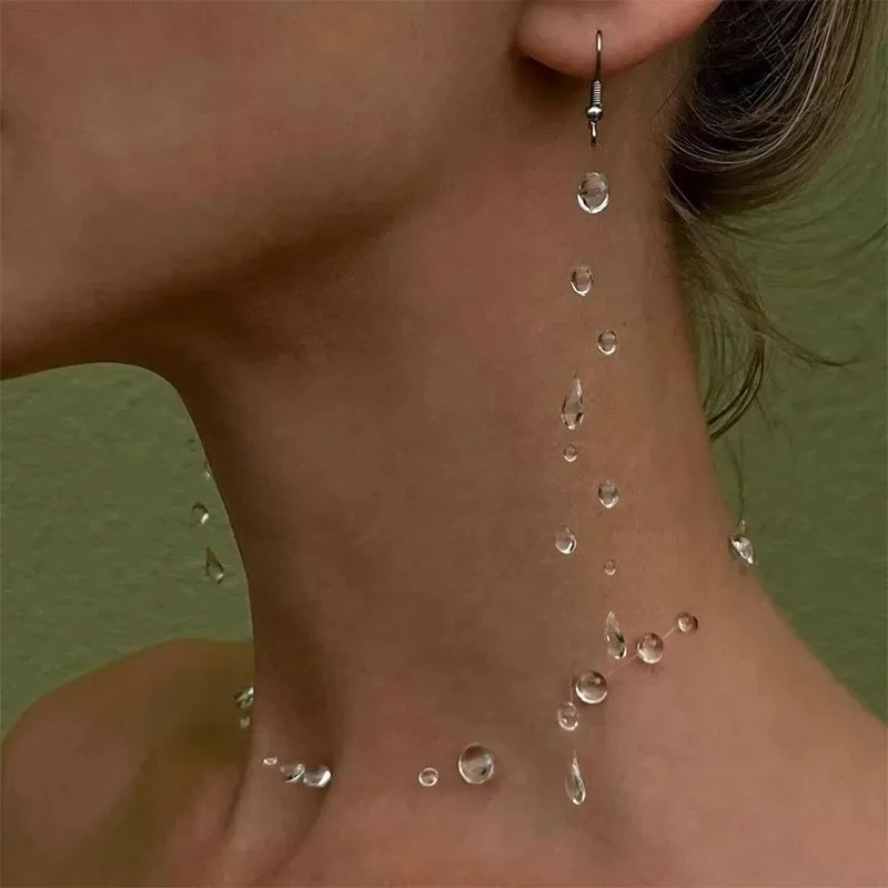 Прозрачное ожерелье с каплями  – обзор и цена Resin Art Necklace
