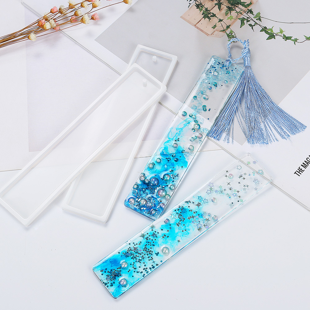 Новый набор из 6 прямоугольных – обзор и цена Resin Art Bookmark