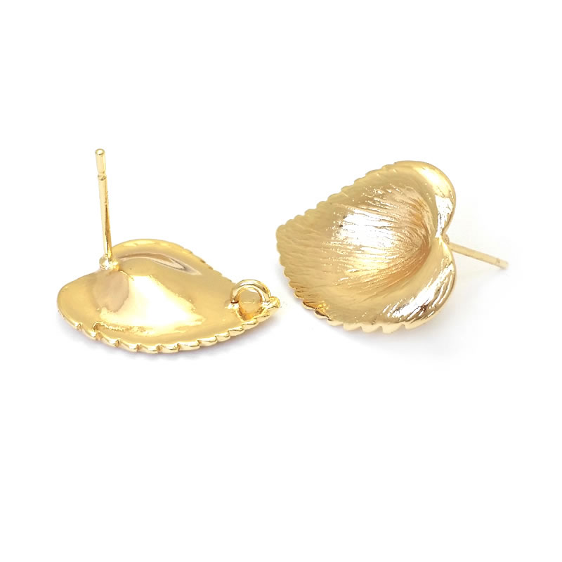 Серьги-гвоздики латунные в вид – обзор и цена Gold Leaf Foil