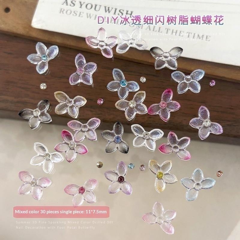 3D-украшения для ногтей из бле – обзор и цена Resin Art Using Flowers