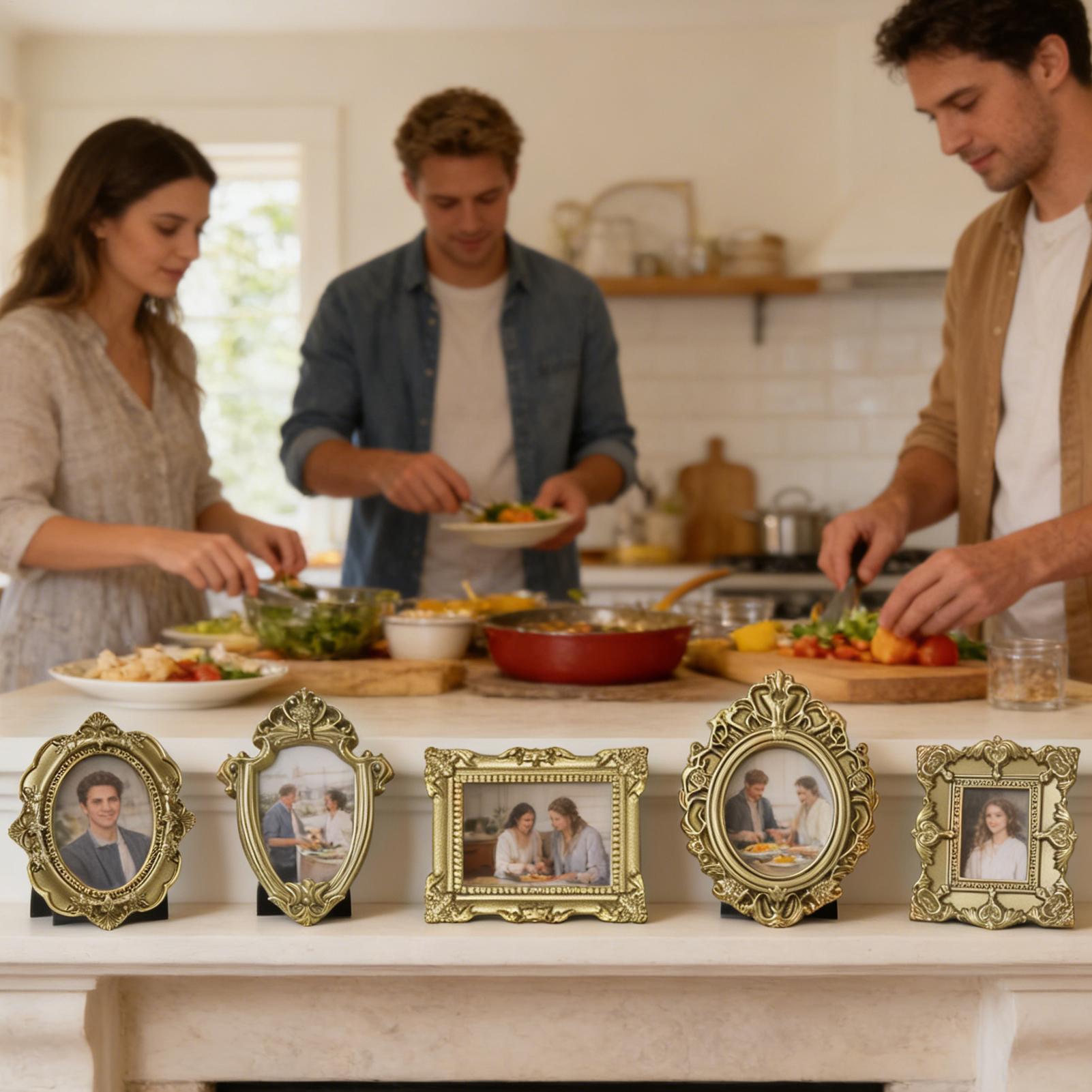 Набор из 5/9 золотых винтажных – обзор и цена Resin Art Photo Frame