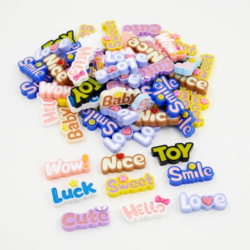 10 шт. милый кабошон с плоской – обзор и цена Resin Art Alphabet