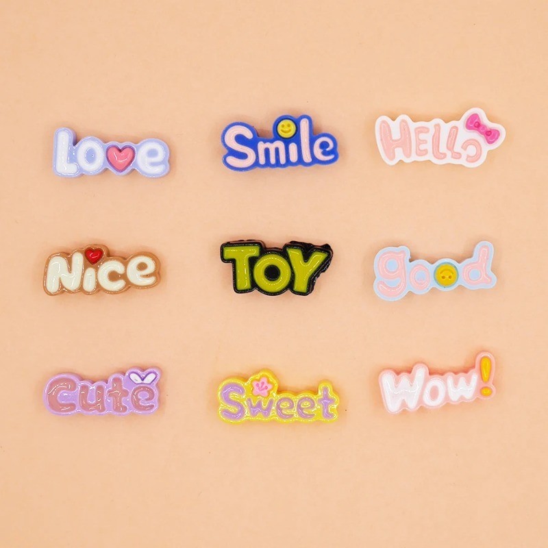 10 шт. милый кабошон с плоской – обзор и цена Resin Art Alphabet