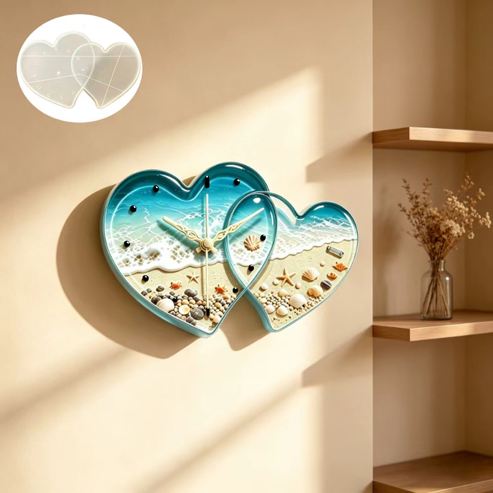 Форма для часов в форме сердца – обзор и цена Resin Art Clock