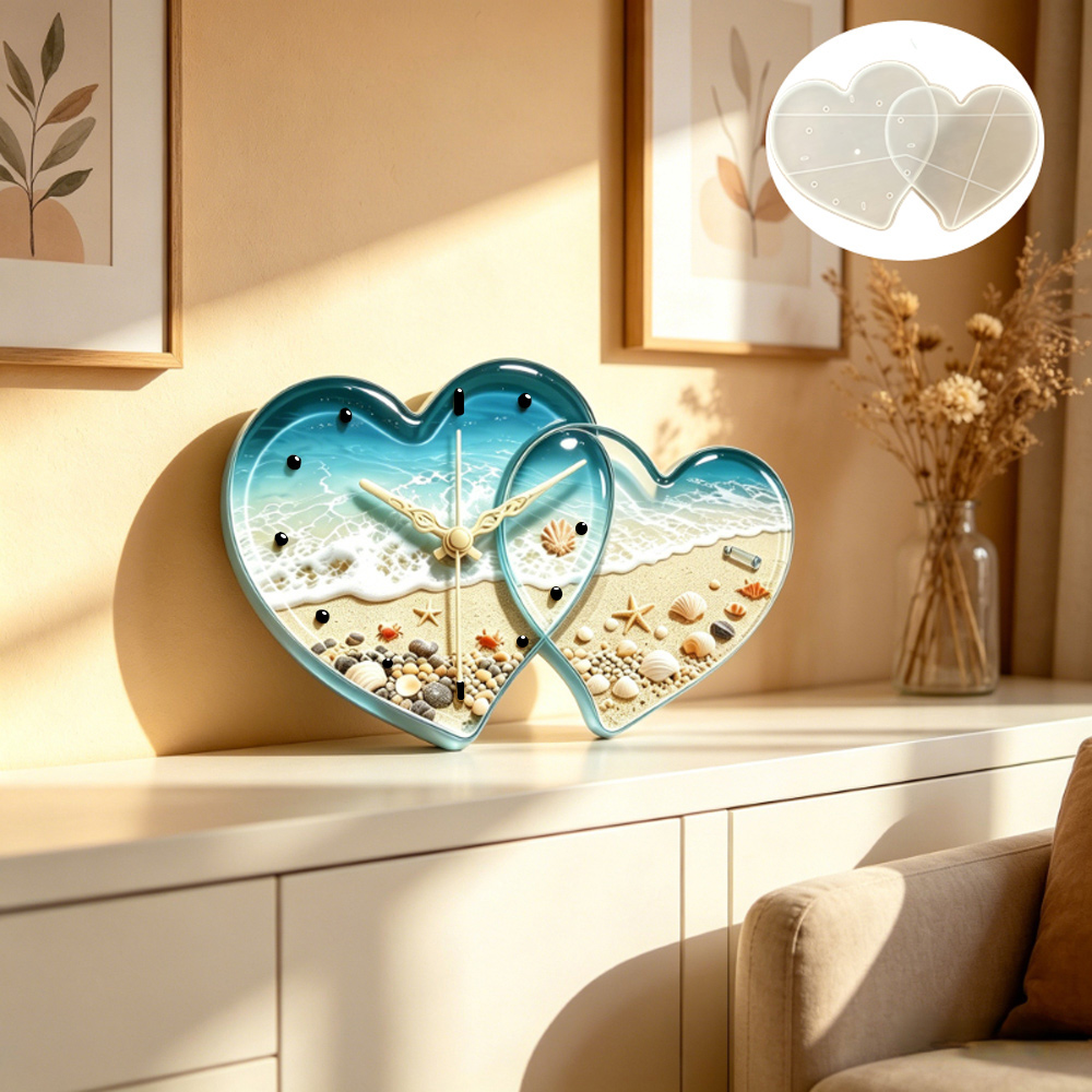 Форма для часов в форме сердца – обзор и цена Resin Art Clock