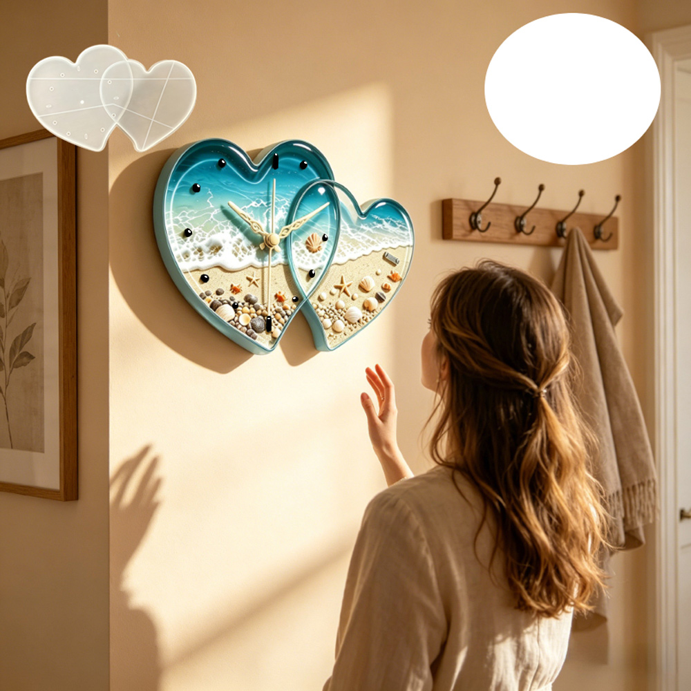 Форма для часов в форме сердца – обзор и цена Resin Art Clock