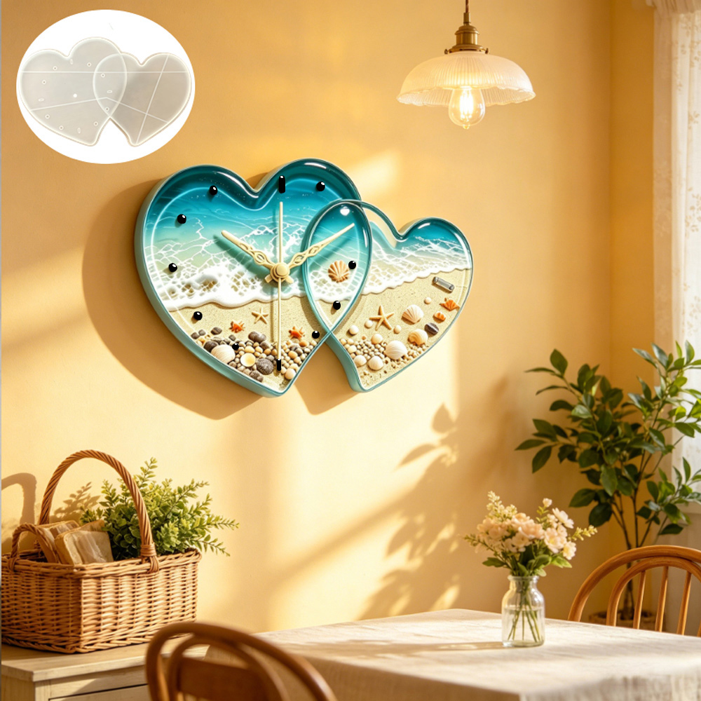 Форма для часов в форме сердца – обзор и цена Resin Art Clock