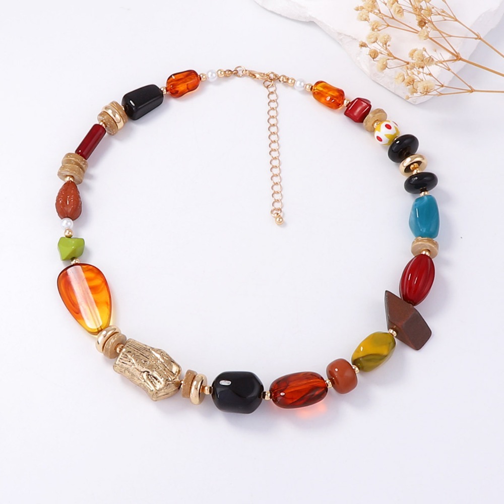 Летнее ожерелье в стиле бохо с – обзор и цена Resin Art Necklace