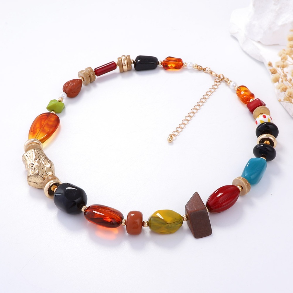 Летнее ожерелье в стиле бохо с – обзор и цена Resin Art Necklace