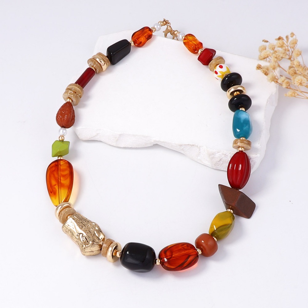 Летнее ожерелье в стиле бохо с – обзор и цена Resin Art Necklace