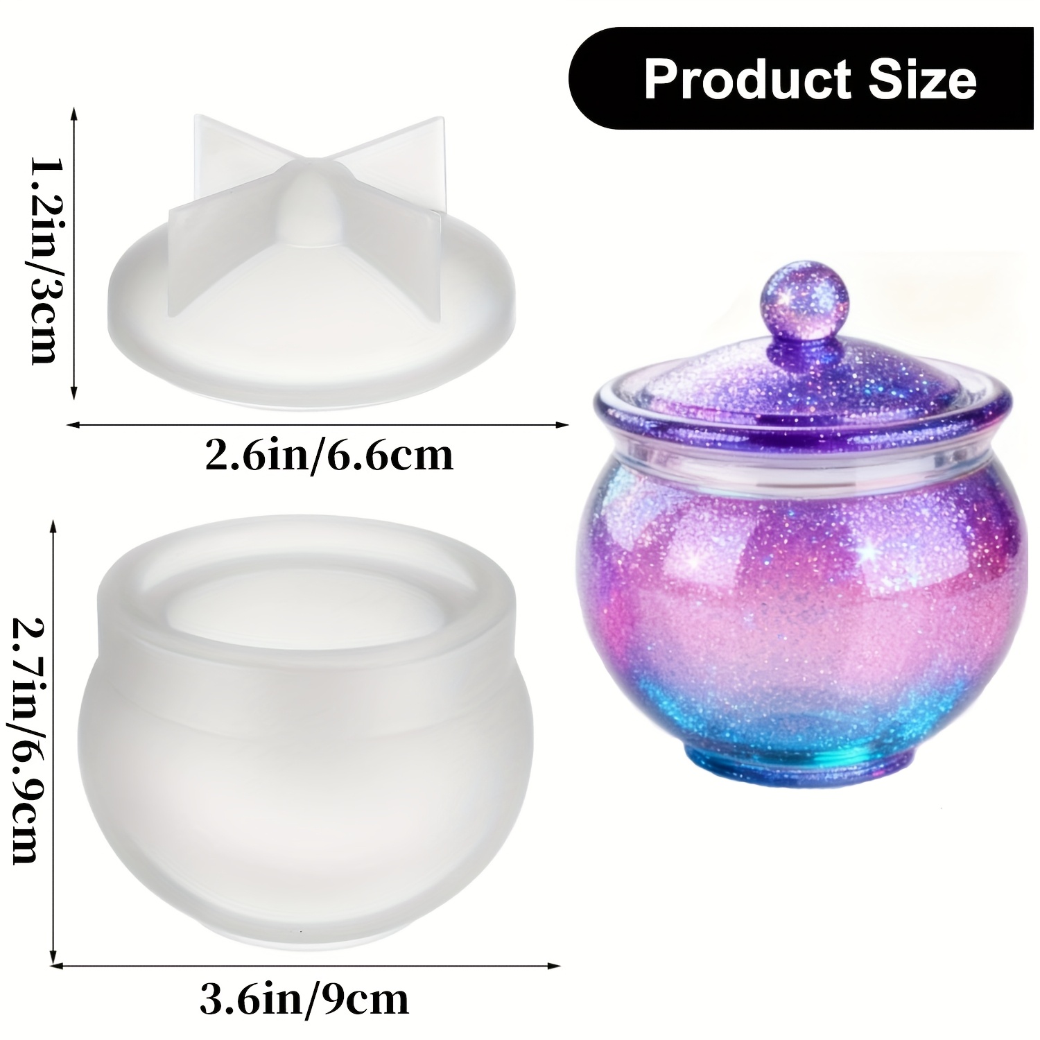 1 комплект круглых форм для ба – обзор и цена Resin Art Case